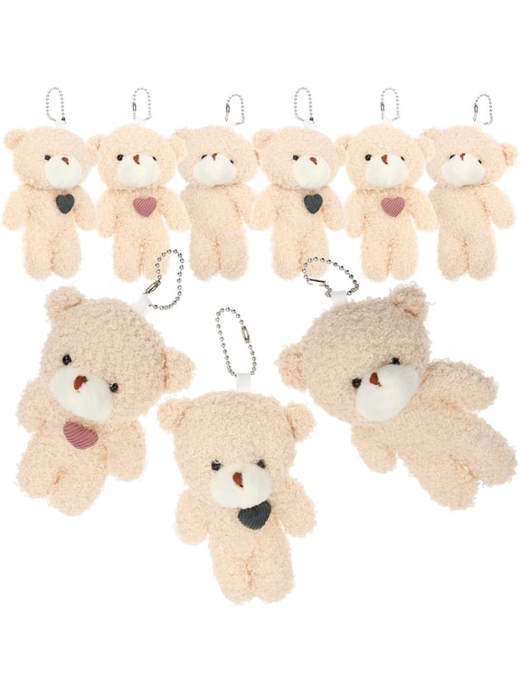 Plush Keychain Pendant Assorted Colors Bag and Backpack Decoration 12 Pack
