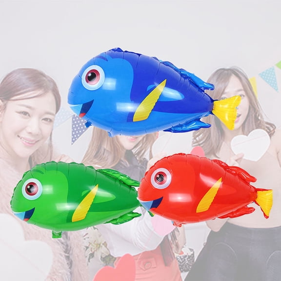 FOMIYES 12Pcs Assorted Color Tropical Fish Aluminum Foil Balloons for Wedding Birthday Party Decoration