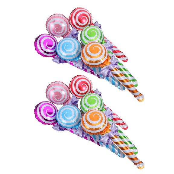 FOMIYES 12Pcs Candy Lollipop Balloons Bulk Inflatable Party Decorations for Festivals
