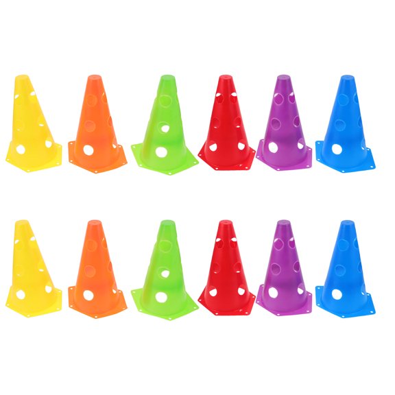 FOMIYES Soccer Training Cones, Hexagonal Design, Pe Material, Assorted Colors, Easy Setup