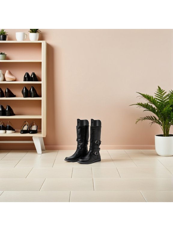 Plastic Tall Boot Inserts Black for Crease and Sagging Protection 12Pcs