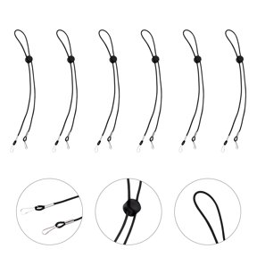 FOMIYES 12Pcs Practical Adjustable Mask Hanging Rope Black for Home Use Comfortable Fit