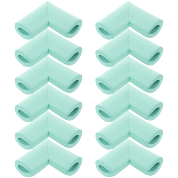 FOMIYES 12Pcs Soft Foam Corner Protectors Light Green for Safeguarding Furniture and Photo Frames