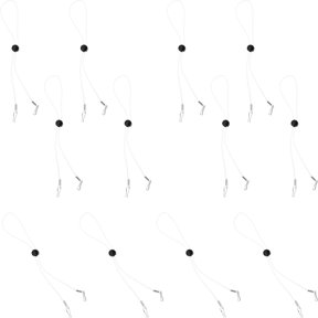 FOMIYES 12Pcs White Adjustable Mask Lanyard Rope with Buckle for Secure Face Mask Holding