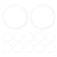 FOMIYES 12Pcs White Silicone Seal Rings for Regular Mouth Jar Gaskets ...