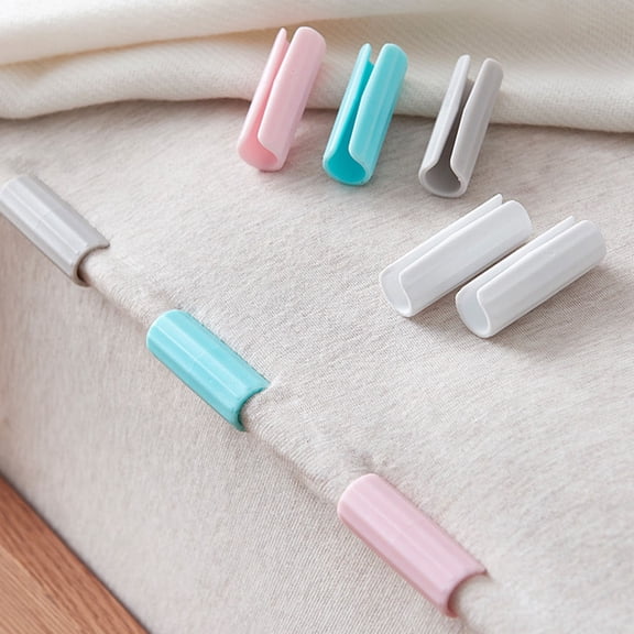 FOMIYES 12pcs Bed Sheet Lock Non-slip PP Clips Grey for Mattress Grip