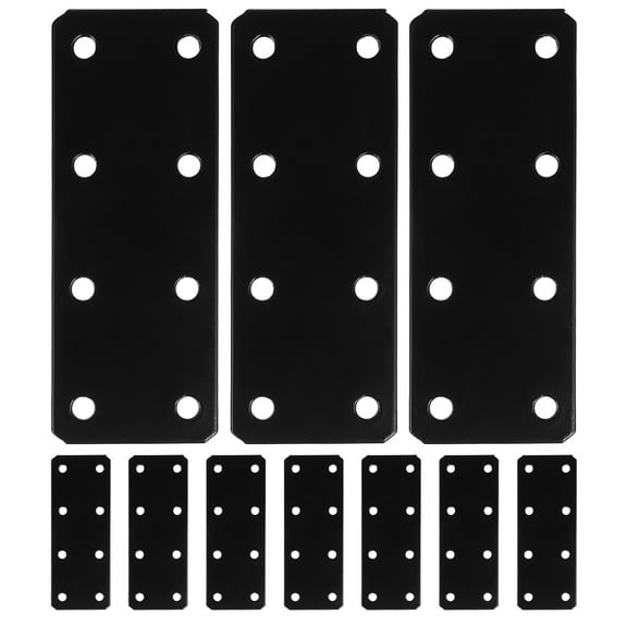 DECORNIJIA FOMIYES 12pcs flat mending bracket plate straight support for furniture wood shelves cabinets