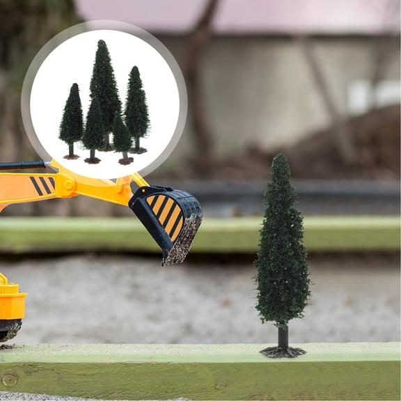 FOMIYES 15Pcs Simulation Tree Models Green Plastic and Iron for Sand Table and Architectural Decor