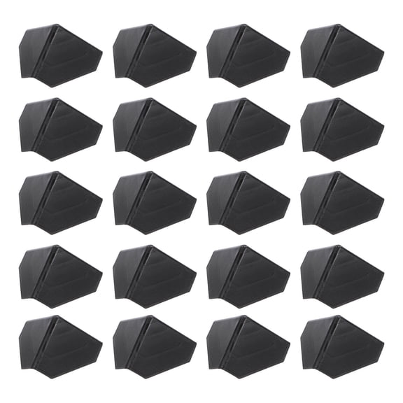 FOMIYES 150Pcs Black Plastic Packaging Edge Guards for Carton Boxes and Furniture Moving