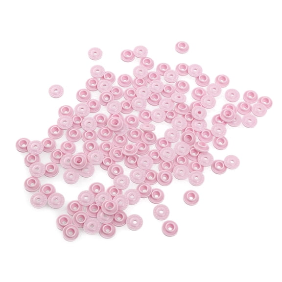 FOMIYES 150Pcs Kam T5 Plastic Snap Buttons Pink Durable Resin Fasteners for Sewing and Craft Projects