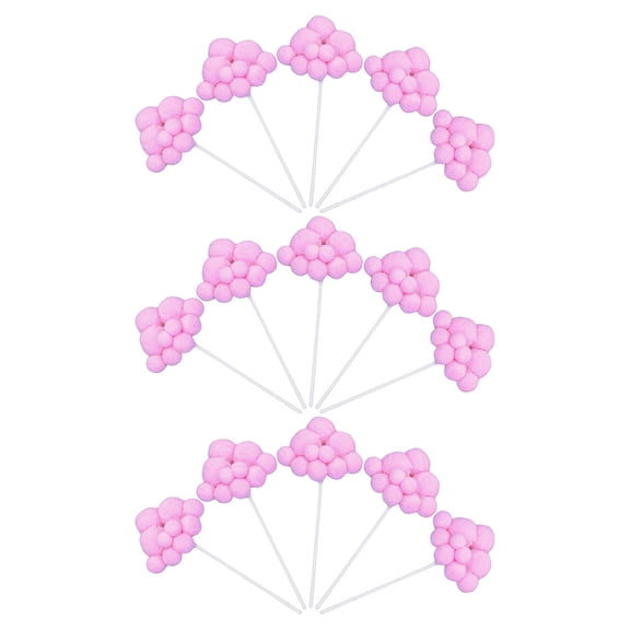 FOMIYES 15Pcs Pink Cloud Cake Decorative Toppers for Wedding and Birthday Party Celebration