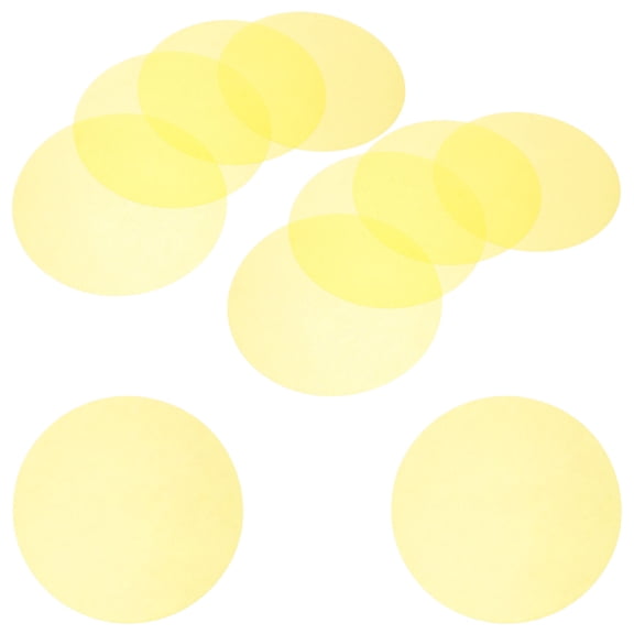 FOMIYES 15Pcs Round Yellow Light Diffuser Film Self Adhesive Warm Tone Filter for Home Use