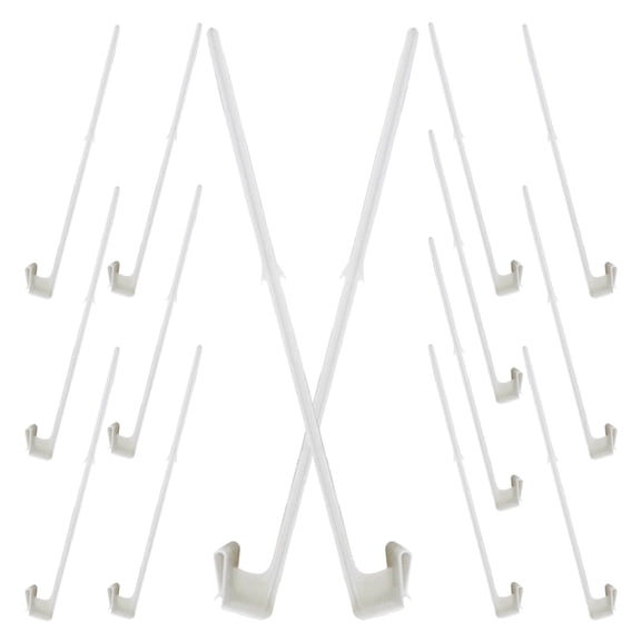 FOMIYES 15Pcs Wear Resistant White Car Flagpole with Adjustable Clip Designed Rod for Outdoor Use
