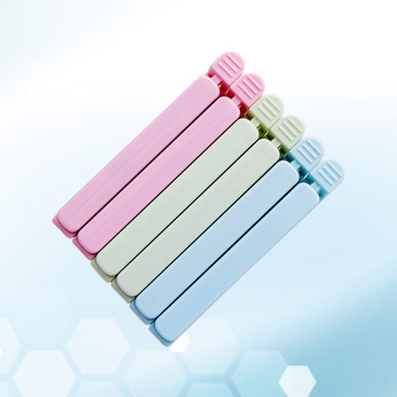 FOMIYES 15pcs Sealing Bread Clips Plastic Smooth Edge for Food Storage