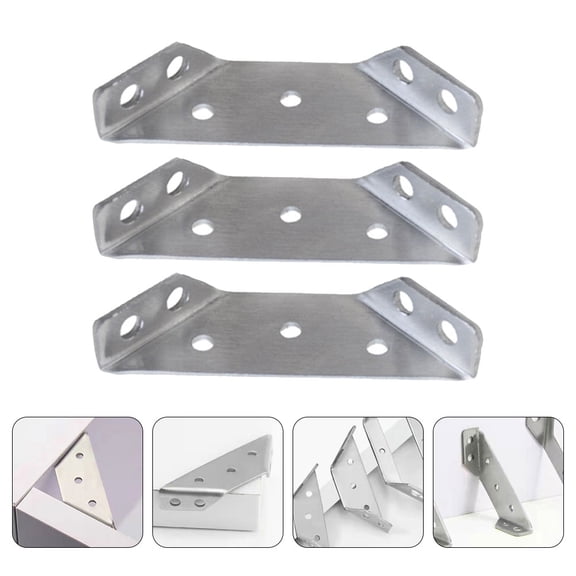 FOMIYES 16-Pack Angle Support Brackets, Metal Corner Braces 2.72 x 0.79 x 0.47 Inches for Furniture and Shelving