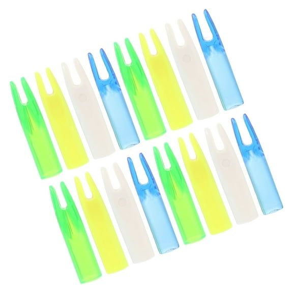 FOMIYES 16Pcs Arrow Nocks Arrownock Plastic Transparent Protection Hunting