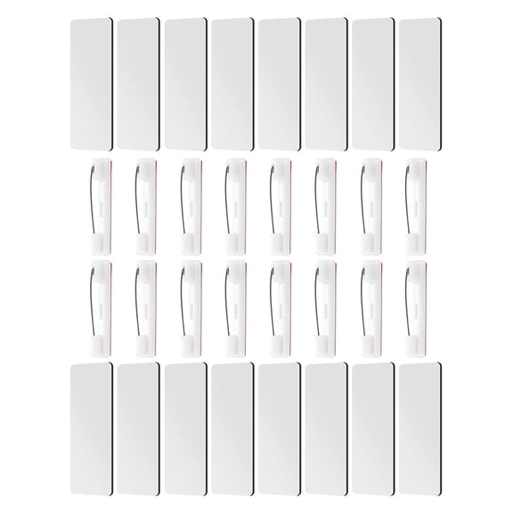 FOMIYES 16 Pcs Blank Name Badges with Clip Backing, White MDF ID Tags for Office Events, Meetings, Conferences, Employee Staff Use