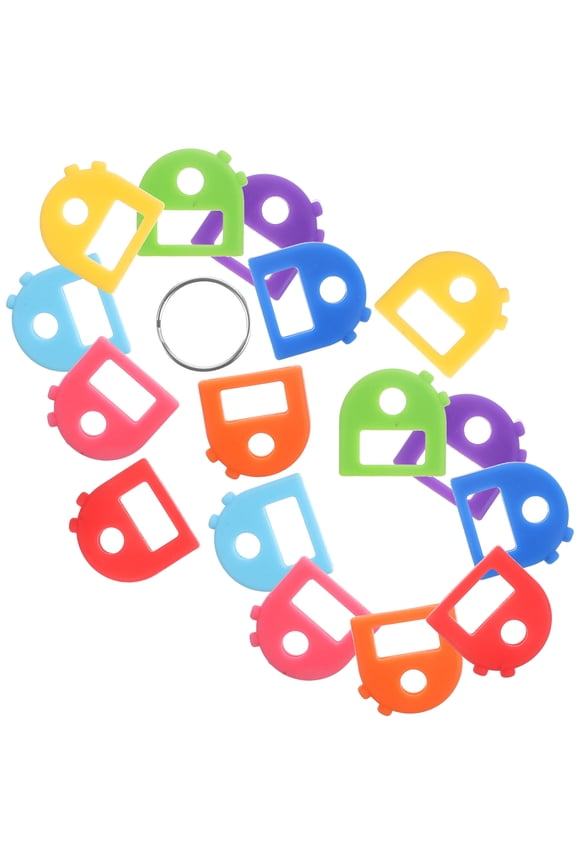 16-Pack Cartoon Silicone Key Covers for Women and Girls, Colorful Key Identifier Caps for Daily Use, 1.1x1.1x0.2in