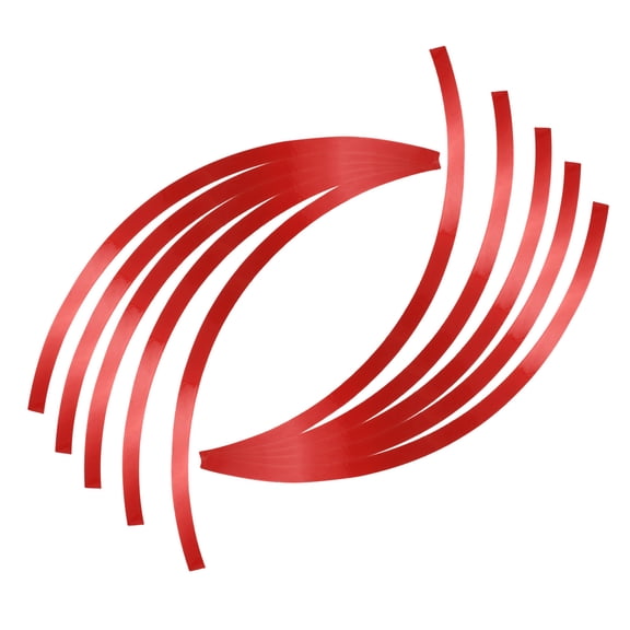 FOMIYES 16Pcs Easy Apply Red Reflective Car Rim Decals for Exterior Automotive Decoration