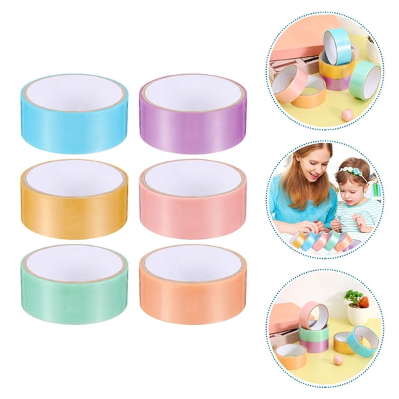 FOMIYES 18 Rolls Plastic Sticky Ball Tapes Assorted Color for Crafting and Classrooms