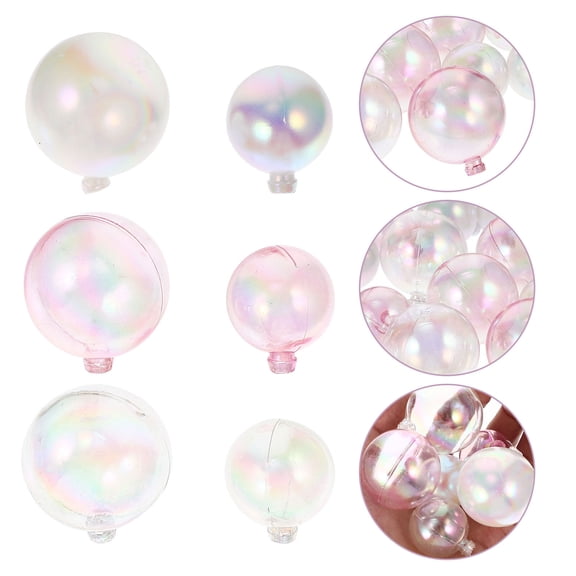 FOMIYES 18pcs Plastic Balls for Cake Decorating Ball Toppers White Cake Decoration Birthday Party