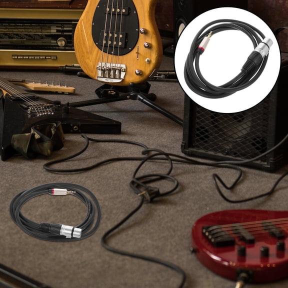 FOMIYES 1Pack Audio Plug Cable Zinc Alloy Nickel-Plated PVC for Recording Live Use