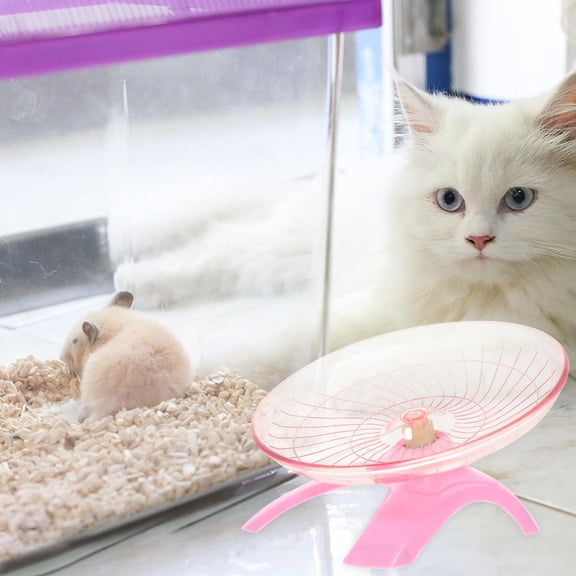 FOMIYES 1Pack Hamster Running Plate Pink Encourage Healthy Exercise Small Pets