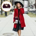 thumbnail image 1 of FOMIYES 1Pack Rectangular Clutch Bag in Purple Plush for Ladies Formal Events, 1 of 8