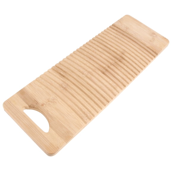 FOMIYES 1-Pack Wooden Rectangular Washboard 19.7x6.7x0.6in Laundry Scrubbing Tool for Home and Shop Use