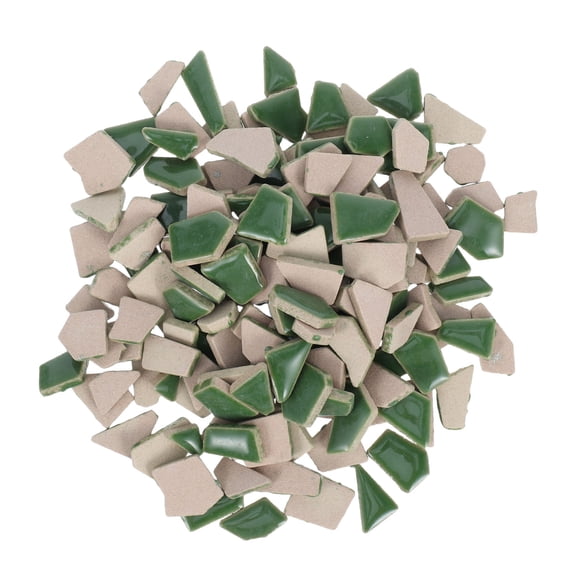 FOMIYES 1Pack Unique Green Ceramic Tiles for Crafts and Home Decoration with Durable Glaze