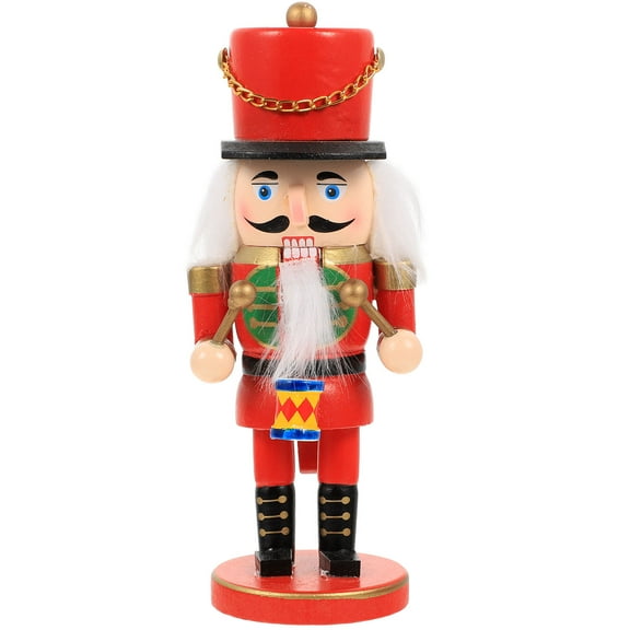 FOMIYES 1Pack Wooden Nutcracker Soldier for Christmas Home Decor Red Traditional Design