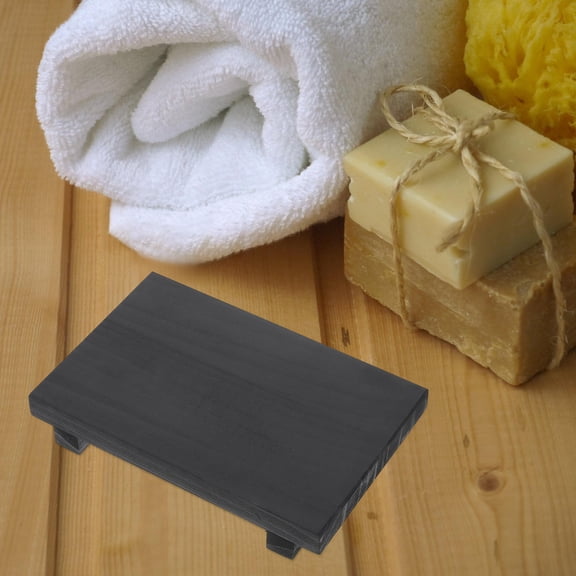 FOMIYES 1Pack Wooden Rectangular Storage Board Minimalist Bathroom Tray For Soap Dish Display 11.4X5.9X1.5in