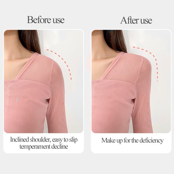 FOMIYES 1Pair Adhesive Shoulder Enhancer Pads Black for Suit Use with Rounded Smooth Contours