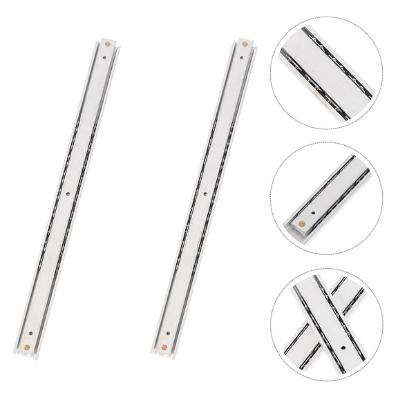 FOMIYES 1Pair Cabinet Drawer Slides Plated Silver Side Mount Drawer Glides with Deep Galvanized Surface for Smooth Operation