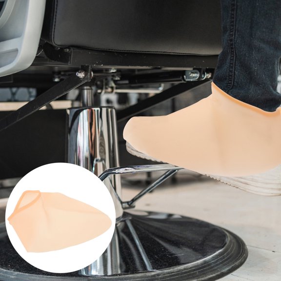 FOMIYES 1Pair Easy Fit Beige Silicone Shoe Protector for and Travel Use