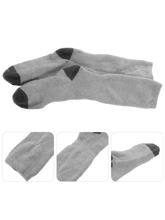 1Pair Smart Sock Grey Cotton Heating Stocking Safe Flexible Warm Socks