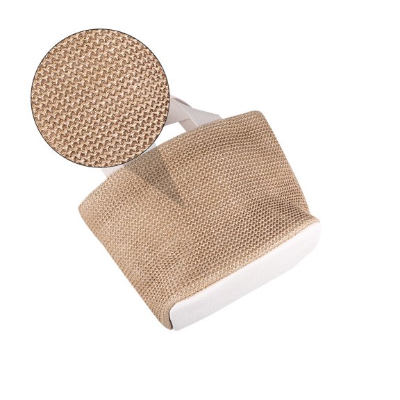 FOMIYES 1Pc Beige Hand Bag Woven Storage Pouch Chic Beach Bag for Outdoor Use