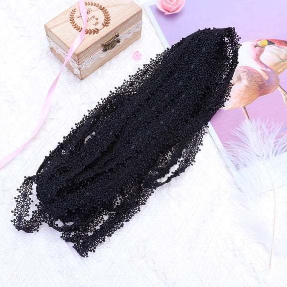 FOMIYES 1Pc Black Lacework Ribbon Border for DIY Clothing Tables Curtain Decorative Embroidery