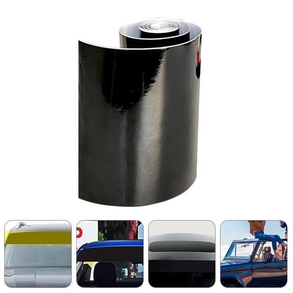 FOMIYES 1Pc Black Vinyl Sun Visor Strip Sticker Car Windshield Decal Car Decorative Accessory
