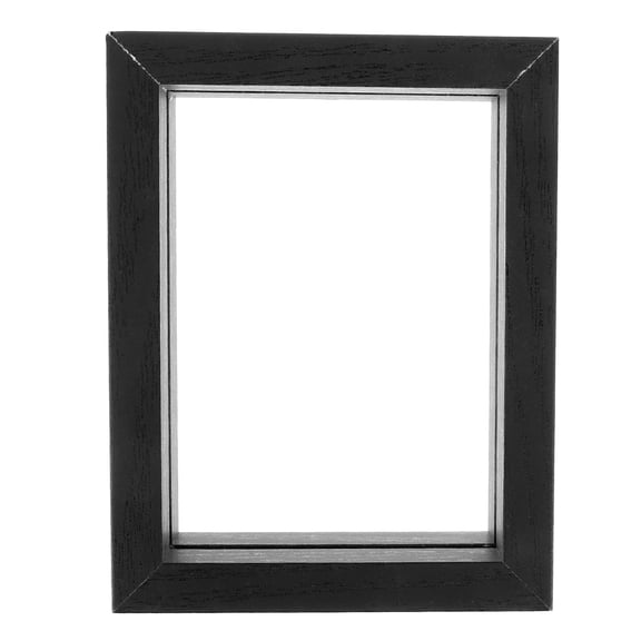 FOMIYES 1Pc Black Wood Fashion Photo Frame for Double-Sided Nature Specimen Display