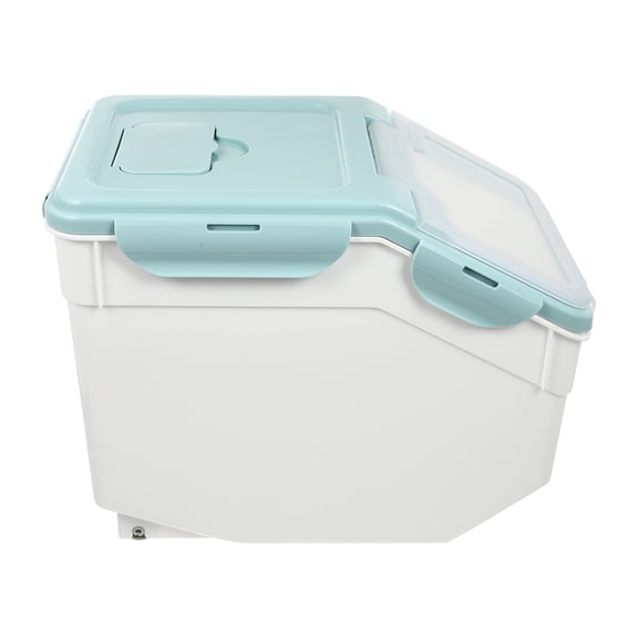 FOMIYES Storage Dog Food Bins Pet Food Bucket Blue PP 1Pcs