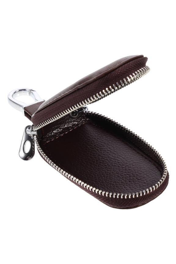 1Pc Car Key Bag Zipper Pouch with Zinc Alloy for Smooth Comfortable Storage