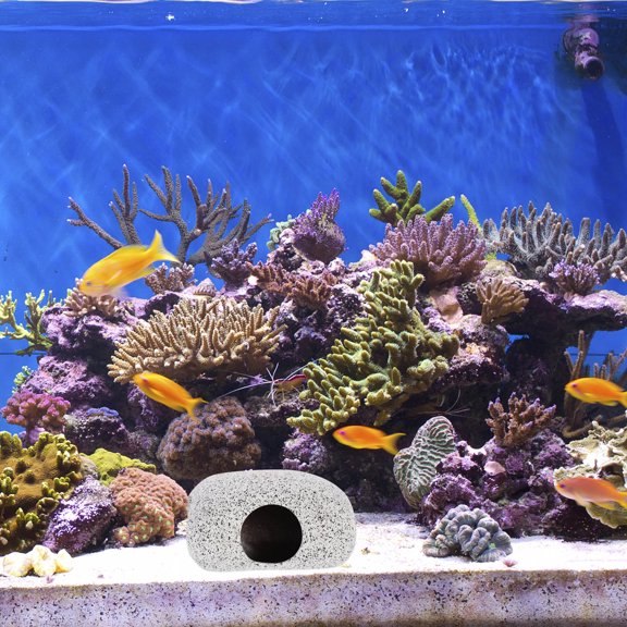 FOMIYES 1Pc Decorative Grey Fish Tank Ornament Pottery Clay Fish Rest Hideaway