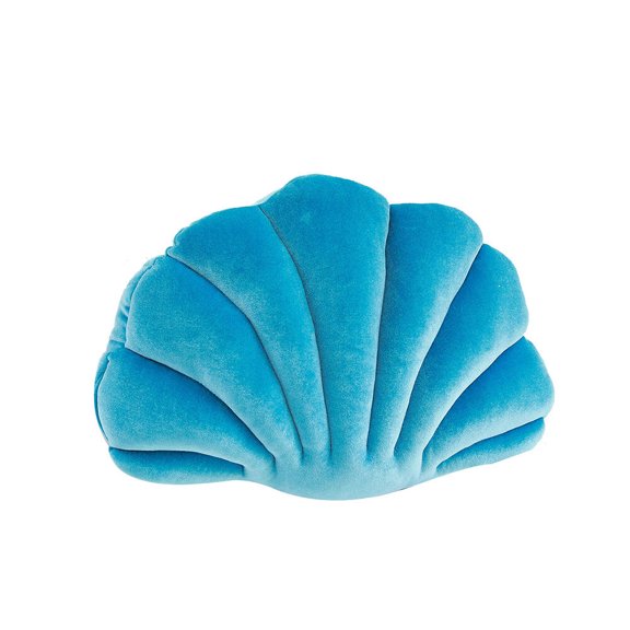 FOMIYES Blue Shell Shape Throw Pillow Plush Comfortable for Home Use 1Pc