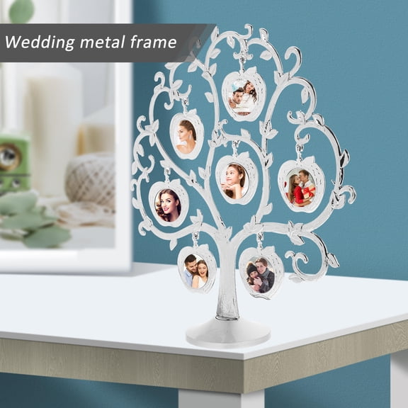 FOMIYES 1Pc Fashion Metal Photo Frame Practical Tree Shape Desktop Decor
