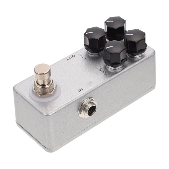FOMIYES 1Pc Guitar Overload Effector Plated Silver with Noise Reduction and Lossless Sound