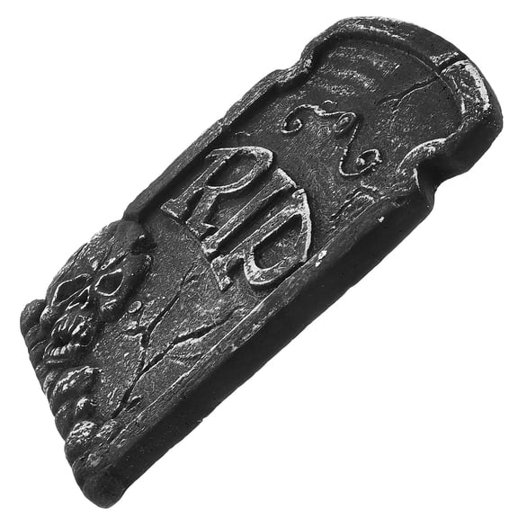 FOMIYES 1Pc Haunted House Simulation Prop Black Tombstone for Party Decor