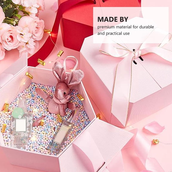 FOMIYES 1Pc Pink Packing Box Hexagonal Cardboard Present Box Ideal for Storage and Special Events