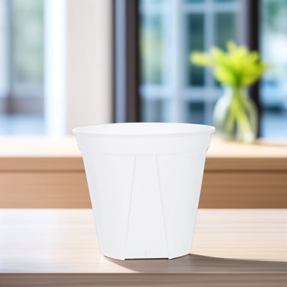 FOMIYES Transparent Plastic Flowerpot Storage Holder with Root Drainage, 1 Piece, Compact 1 x 6.5 x 6.1 Inches