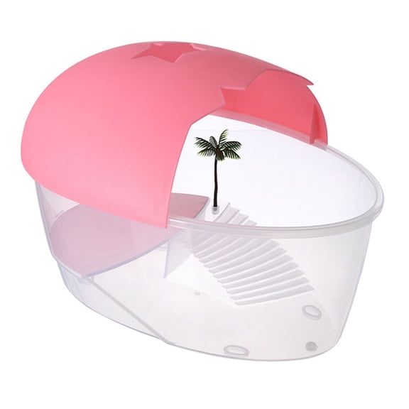 FOMIYES Transparent Plastic Tortoise Perching Box for Secure and Reptile Housing, and Easy to Clean